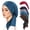 Blue, red, white, black, grey, coffee, variant on Airvexalon 3 Pack Pre Tied Head Scarves for Women Slip On Chemo Turban Hats Headwrap Caps for Cancer Hair Cover Purple Navy Black