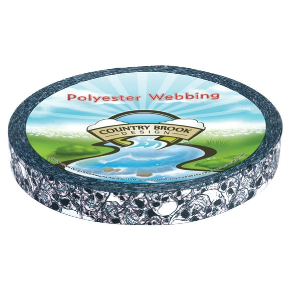 Country Brook Design® 1 inch Phantom Skulls Photo Quality Polyester, 5 Yards