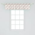 thumbnail image 2 of Ambesonne Animal Art Window Valance, Cartoon Style Piglets, 42" x 12", White and Blush, 2 of 3