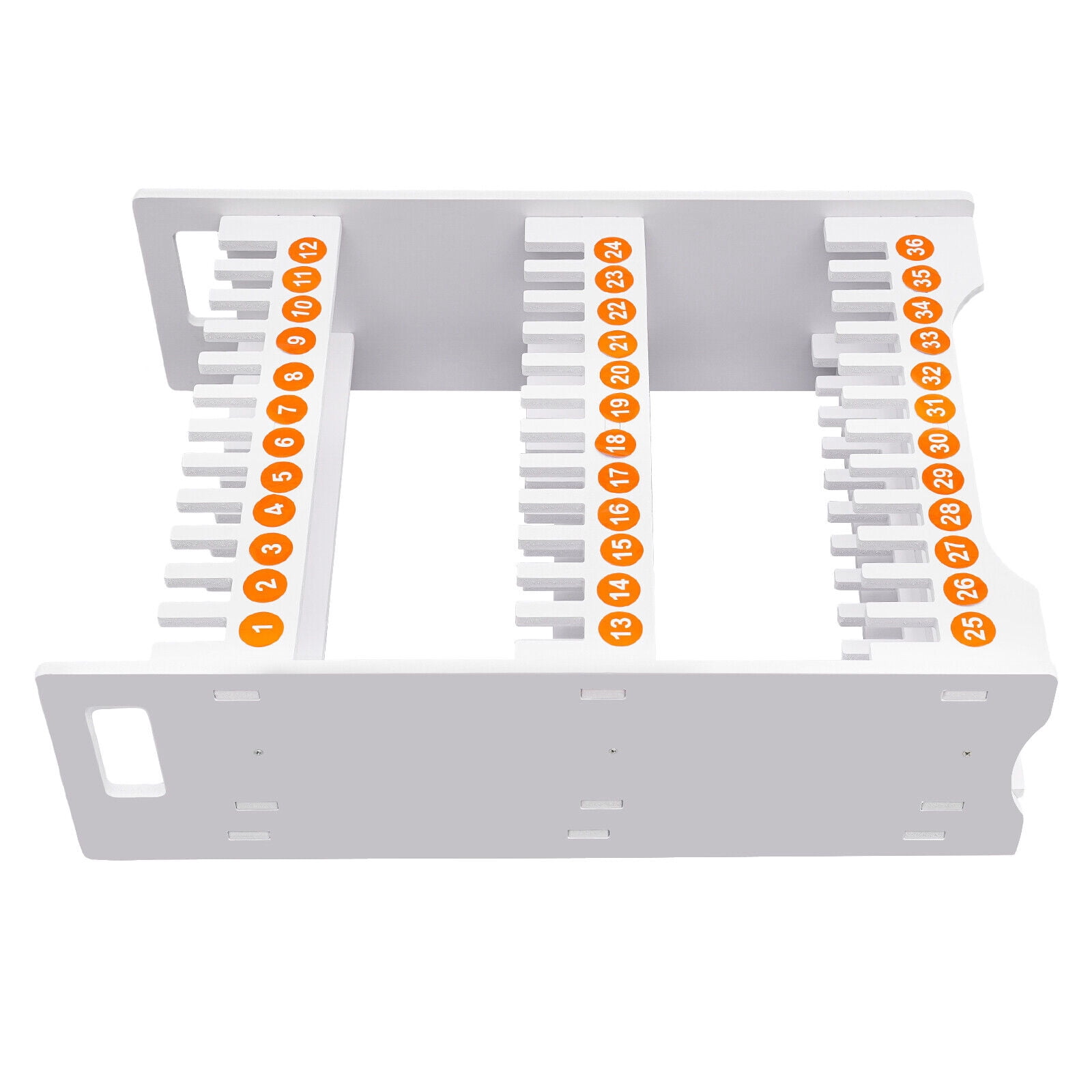 3-Tier 36 Slots Multiple Cell Phone Stand Rack, PVC Mobile Phone Holder, White Cell Phone Storage Organizer(36 Slots)