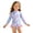 Z05-Purple, variant on Swimming Suit For Girls Girls' Floral Print Short Sleeve Piece Swimsuit with Front Zipper Rash Guard Swimwear for Big Kids