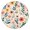 Pioneer Flower Floral-3, variant on Pioneer Flower Floral Print Pattern Round Fitted Tablecloth with Elastic Edge,Dining Table Cover Waterproof,Outdoor Round Tablecloth for Camping,Dining,Indoor and Outdoor