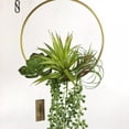 thumbnail image 5 of Floral Hoop Plant Wreath Metal Floral Wreath Garland Succulent Wedding Wreath Eucalyptus Metal Ring Hoop Hanging Succulent Wall Hoop Garland Wreath for Backdrop Wall Decor, 5 of 8