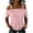 Red, variant on Womens Off The Shoulder Tops Buckle Strap Short Sleeve T Shirts Relaxed Fit Casual Everyday Summer Blouses Green S