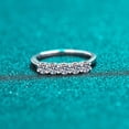 thumbnail image 5 of Anillo de moissanita de 50 puntas con propuesta de mesón de platino pt950 con incrustaciones para mujer en plata de ley 925, 5 of 5
