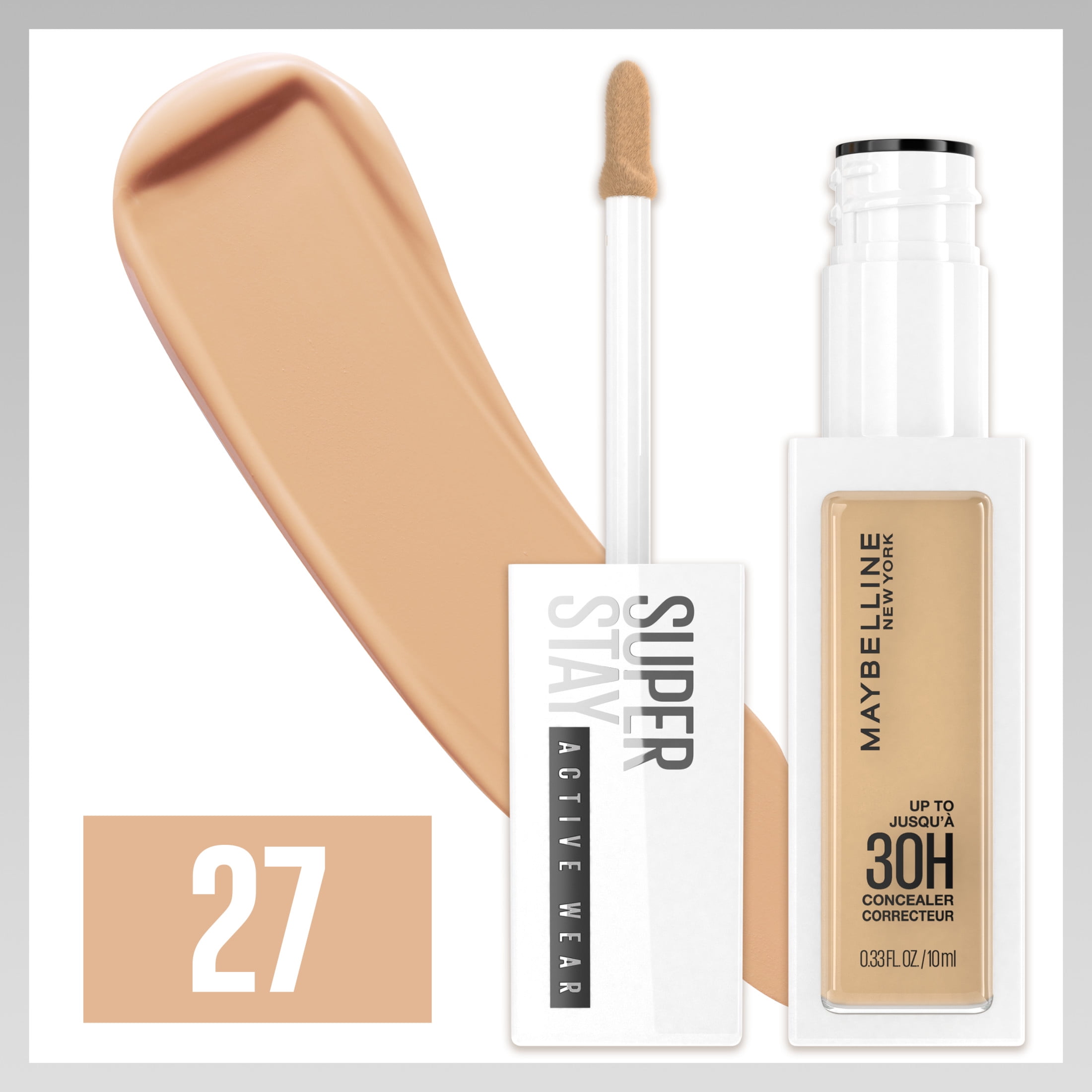 (2 pack) Maybelline Super Stay Longwear Liquid Concealer, Full Coverage, 27, 0.33 fl oz