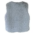 thumbnail image 5 of YDFCWXW 2025 Fashion Women Fur Vest Short Sleeveless Jacket Winter Warm Coats Outwear Comfy Soft Waistcoat Grey, S, 5 of 6