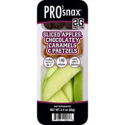 PRO2snax Sliced Apples Chocolate Caramels, & Pretzels, 2.4 oz