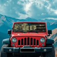 thumbnail image 3 of Jeiento Camouflage Flag Windshield Sunshade for 2007-2023 Wrangler Rubicon Sahara TJ JK JKU 2 & 4 Door Car Sun Shade Sun Visor Protector Blocks UV Rays and Keep Vehicle Cool, 3 of 6