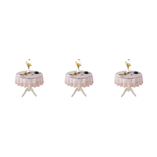 Matsuzay Mantel de encaje y decoración para de comedor elegante y fácil de mantener, funda para , flor rosa, 180cm Type1 NO1