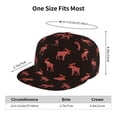 thumbnail image 2 of Adjustable Baseball Cap, cool elk moose vintage black Flat Bill Trucker Flat Brim Hats Dad Hat for Men Women - Snapback Hat Adjustable Size, 2 of 7
