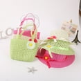 thumbnail image 4 of 2pcs set Girls Summer Hat Shoulder Bag Set Girls Tea Party Straw Sun Hat and Purse Kids Party Birthday Travel Gift, 4 of 4