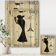 thumbnail image 3 of Designart 'Elegance Glam Paris Diva I' Fashion Print on Natural Pine Wood, 3 of 3