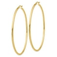 thumbnail image 2 of 14K Yellow Gold Earring Hoop Women'S 65 mm Polished 2.5Mm Lightweight Tube Earrings, 2 of 3