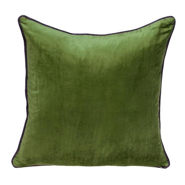 HomeRoots 402779 Moss Green & Terra Cotta Reversible Velvet Throw Pillow, Multi Color