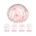 thumbnail image 5 of KLL Chrysanthemum Pattern Shower Cap & Bath Cap for Women,Reversible Oversized Waterproof Shower Caps for all Hair Lengths,Elastic Reusable Bathing Hair Cap, 5 of 6