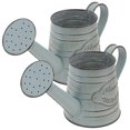 thumbnail image 5 of Iron Flower Bucket Decorative Flower Vases for Storage Use 2Pcs Silver Metal, 5 of 5