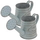 thumbnail image 5 of Iron Flower Bucket Decorative Flower Vases for Storage Use 2Pcs Silver Metal, 5 of 5