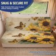 thumbnail image 2 of XYZCANDO Vintage Sunflower Butterfly Breathable RV Jackknife Sofa Slipcover, Stretch Washable Camper Folding Sofa Bed Protector for Travel Trailer Interior Decor, 2 of 7