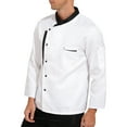 thumbnail image 4 of Doomiva Chef's Unisex Work Uniform Long Sleeves Restaurant Kitchen Cooking Chef Jacket Coat White XL, 4 of 7