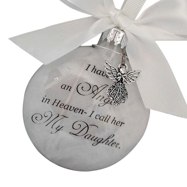 Billuyoard Bola de plumas Ángel en adorno conmemorativo signo decoraciones conmemorativas para papá mamá decoración familiar bola Navidad decoración Decoración del hogar hija Billuyoard HA003103-10