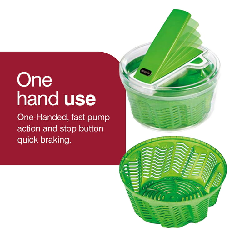 ZYLISS Swift Dry Salad Spinner, Large, Green – Zyliss Kitchen