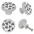 thumbnail image 7 of Dead Skull Glow in The Dark Crystal Glass Cabinet Knobs 4 Pcs Drawer Handles for Kitchen Cabinets Dresser Cupboard Wardrobe, 7 of 7