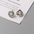 thumbnail image 1 of Pendientes pequeños de Metal para mujer, aretes redondos retorcidos de Color dorado, pequeños e inusuales, joyería de moda, 1 of 4