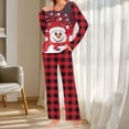thumbnail image 6 of Tnhcen Women's Christmas Pajamas Set Holiday Sleepwear Soft Cozy Long Sleeve Pocket Snowflake Print 2 - Piece Pajama Set S - 3XL Festive Home Wear, 6 of 6