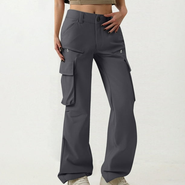 WILLBEST Pantalones Casuales para Mujer con Bolsillos y Botones, Pantalones Capri Elásticos para Uso Diario y Estilo. Extra Grande