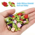 thumbnail image 4 of Uxcell 0.6'' Tiny Satin Ribbon Rose Fabric Flowers Embellishments Rosettes Applique Red 250 Pcs, 4 of 6