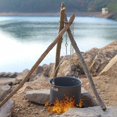 thumbnail image 3 of A Tablero de trípode para acampar, trípode para cocinar al aire libre, convertir rama en trípode para fogata, 3 of 5
