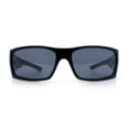 thumbnail image 5 of Locs Mens Skull Arm Thick Temple Wrap Biker Gangster Sunglasses Shiny Black, 5 of 8
