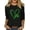 26ST2 Black, variant on Womens Love Heart Shirts 3/4 Sleeve Valentine's Day St Patrick's Day Graphic Tees