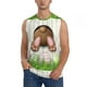 thumbnail image 1 of Balery Brown Bunny Camisetas sin mangas para hombre, absorbe la humedad y protege contra el mal olor.-Large, 1 of 7
