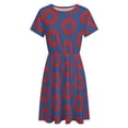 thumbnail image 4 of Phish Donut Blue Sundress Short Sleeve Dress Summer Women Clothes Dress for Women Dresses, 4 of 7