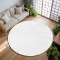 thumbnail image 3 of 7ft Round Rug, Pure White Non-Skid Rubber Backing Large Area Rugs - Living Room Bedroom Home Office, Simple Solid Color Indoor Floor Mat Carpets Washable Rug, 3 of 9