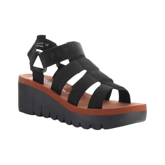FLY London Yoji198Fly Suede Sandal, 36, Black