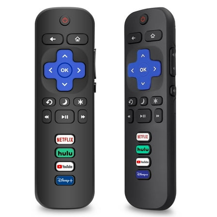 Pack of 2-Replacement Remote Control Only for Roku TV-Compatible for TCL Roku/Hisense Roku/Onn Roku/Sharp Roku/Element Roku/Westinghouse Roku/Philips Roku Smart TVs (Not for Roku Stick and Box)