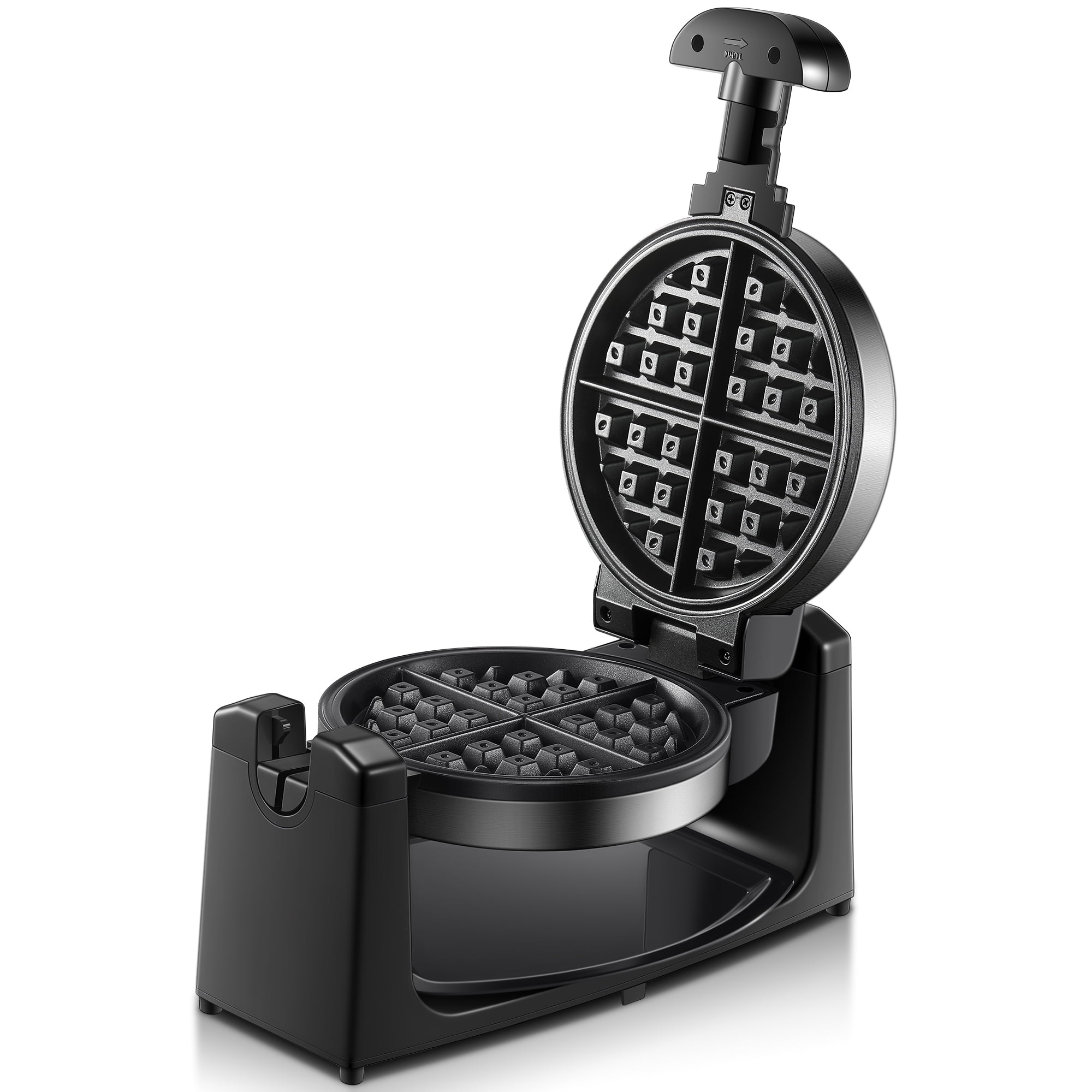 Black and Decker  4  Black  Stainless Steel  Waffle Maker 