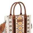 thumbnail image 4 of Wrangler Aztec Tote Bag for Women Boho Shoulder Purses and Handbags, Coffee, 4 of 7