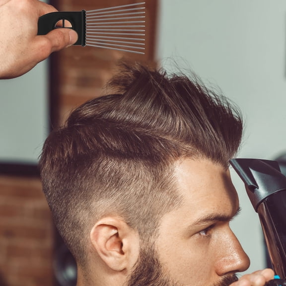 UPOUART 4Pcs Salon Hair Comb Black Men Haircut Comb Durable Hairstyling Tool for Quick Drying Use