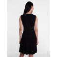 thumbnail image 4 of Scenario Women's and Women's Plus Fit and Flare Mini Dress, Sizes XS-4X, 4 of 6