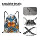 thumbnail image 4 of Fotbe Spring Butterfly Flowers Bolsa Mochila con Cordón Estampada, Bolsa de Gimnasio Deportiva, Bolsa Cinch, Bolsa con Cordón para Hombres y Mujeres-Medium, 4 of 6