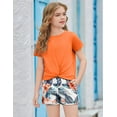 thumbnail image 4 of Arshiner Girls Clothing Sets Twist Front Top and Shorts 2 Piece Outfits Activewear Tracksuit, 4 of 8
