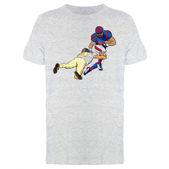 American Football Cartoon Design T-Shirt Men -Image by Shutterstock, Male Large