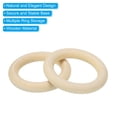 thumbnail image 4 of Uxcell 65mm Unfinished Wooden Rings, 10 Pack Natural Solid Circle Rings DIY Craft Unfinished Wooden Rings, Wood Color, 4 of 6