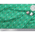 thumbnail image 2 of Soimoi Green Cotton Cambric Fabric Circle & Oval Geometric Print Fabric by Yard 42 Inch Wide, 2 of 3