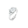 thumbnail image 4 of Rosec Jewels Moissanite Engagement Ring 3 Carat - D-VS1 Quality Certified - Designer Ring - 8 mm Asscher Cut Ring, 925 Sterling Silver, US 8.50, 4 of 7