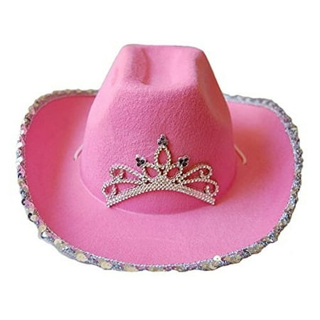 Pink Felt Cowboy Hat - pink cowboy cowgirl tiara felt light up rodeo princess hat